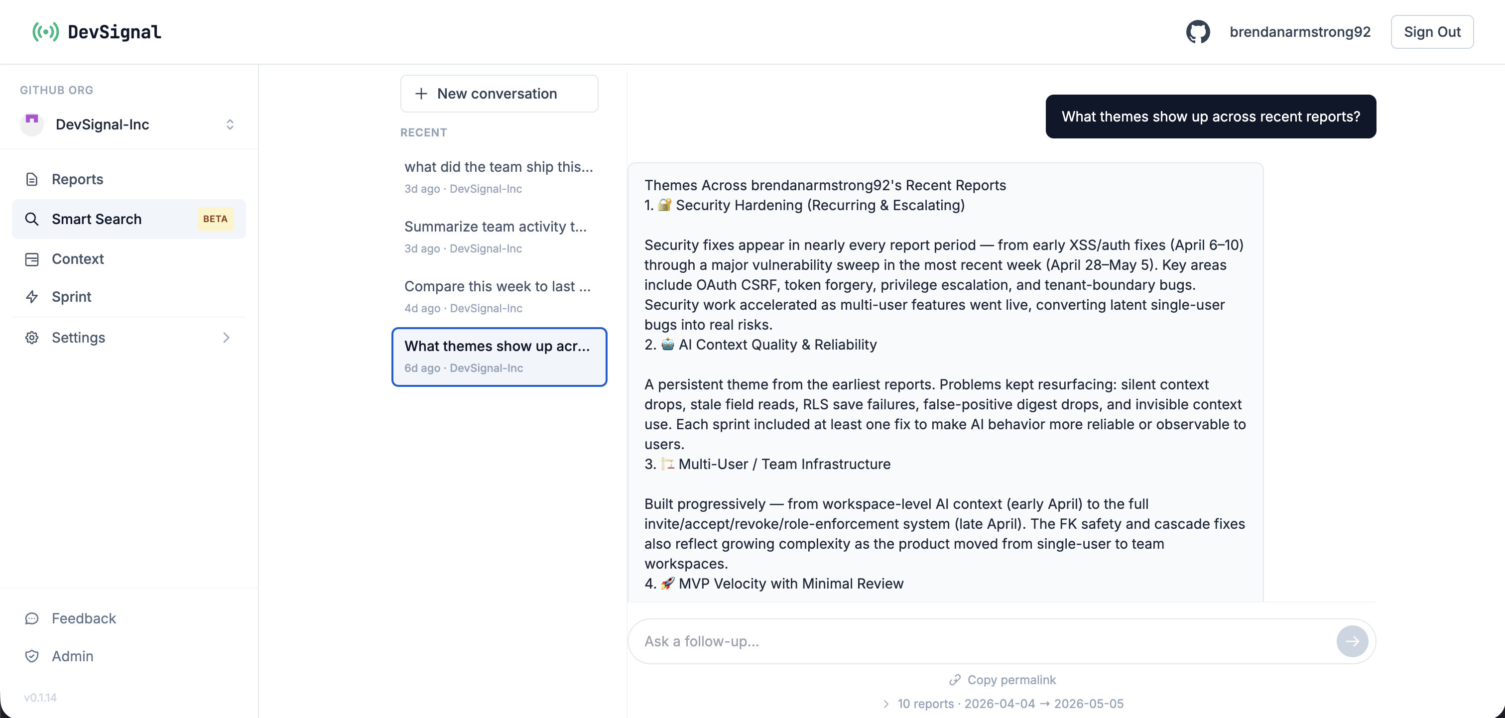 Smart Search product UI